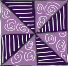 Load image into Gallery viewer, Pinwheel Purple Print 8X8