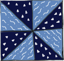 Load image into Gallery viewer, Pinwheel Blue Print 8X8