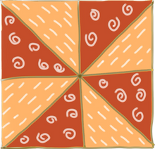 Load image into Gallery viewer, Pinwheel Orange Print 8X8