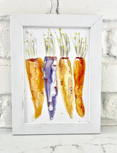 Load image into Gallery viewer, Watercolor Art - Carrots 5X7
