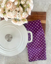 Load image into Gallery viewer, Tea Towel - Plum Mini Floral
