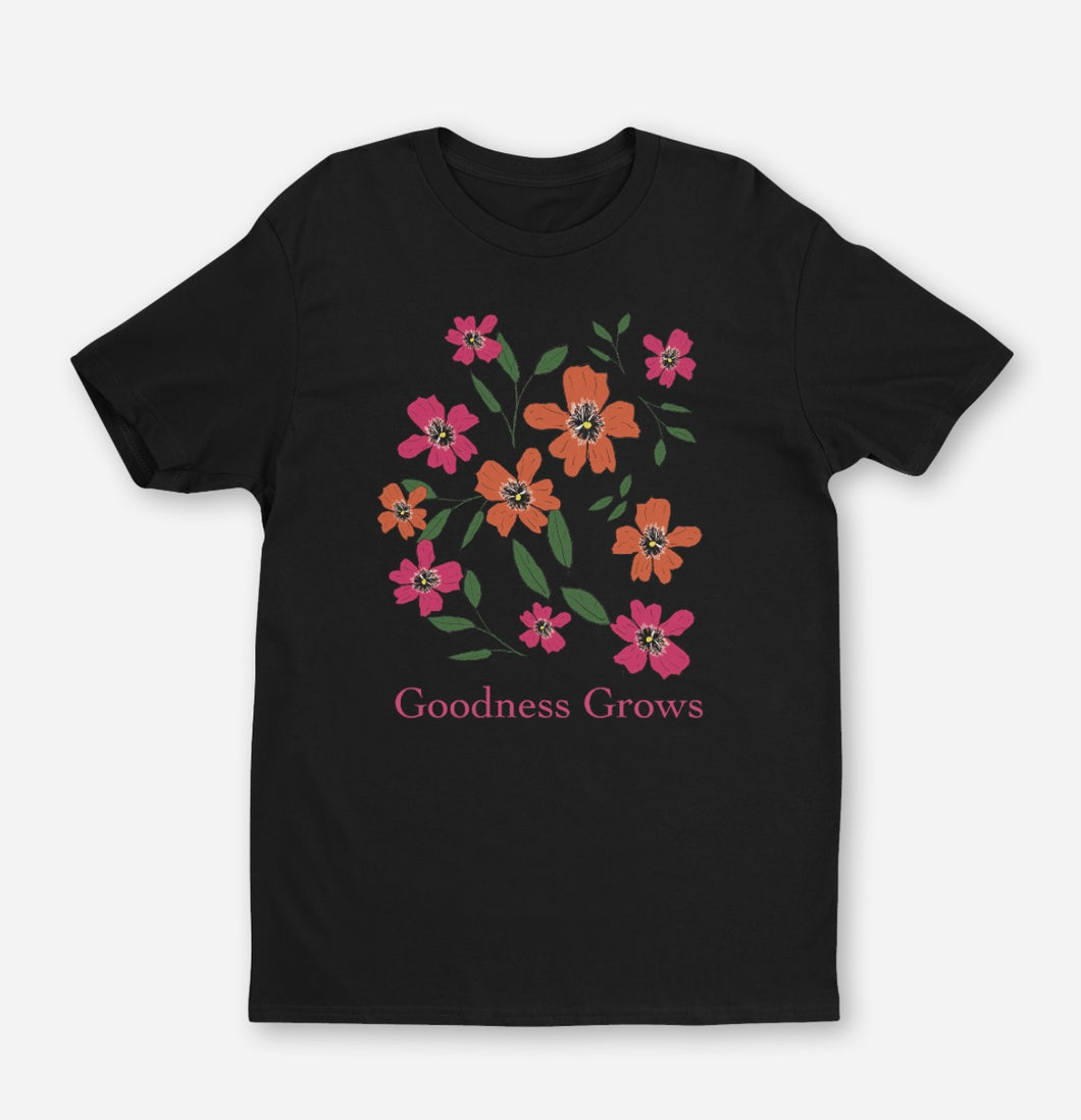 Goodness Grows T-Shirt Orange and Pink