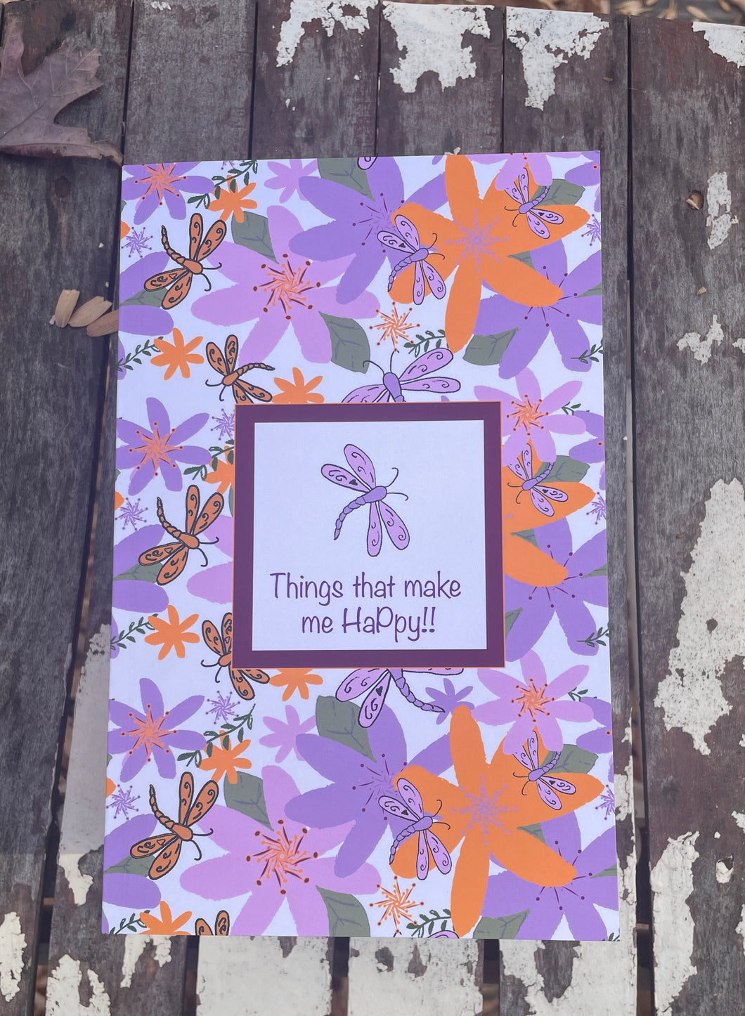 Notebook - Dragonflies and Flowers