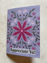Load image into Gallery viewer, Appreciate Ya Cards - Blue Flower
