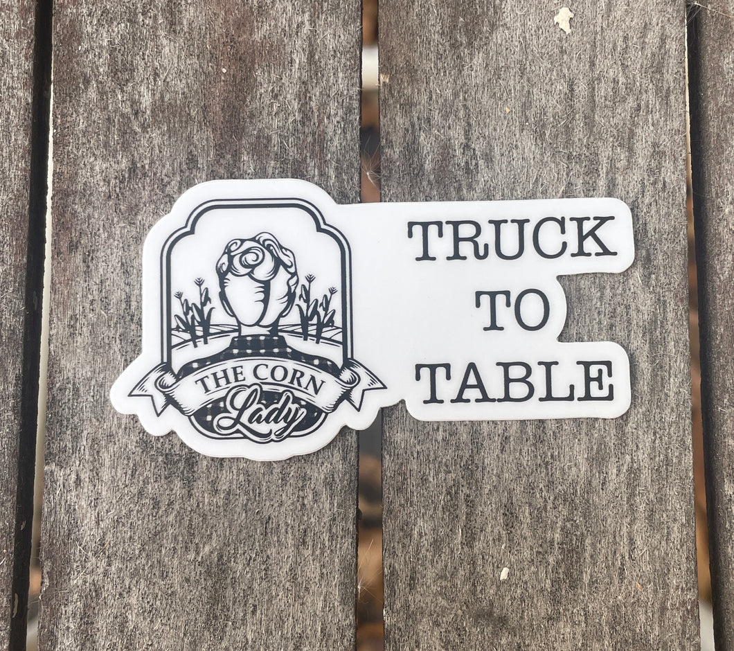Truck To Table Sticker