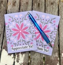 Load image into Gallery viewer, Appreciate Ya Cards - Blue Flower
