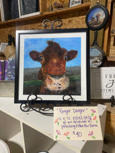 Load image into Gallery viewer, Ranger Danger Cow Art Print - 12X12 - Farmhouse Wall Art - Original Farm Painting
