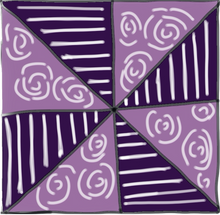 Load image into Gallery viewer, Pinwheel Purple Print 8X8
