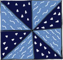 Load image into Gallery viewer, Pinwheel Blue Print 8X8
