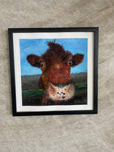 Load image into Gallery viewer, Ranger Danger Cow Art Print - 12X12 - Farmhouse Wall Art - Original Farm Painting
