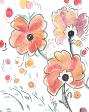 Load image into Gallery viewer, Watercolor Art - Orange Flowers 8X10
