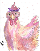 Load image into Gallery viewer, Watercolor Art - Chicken 8X10
