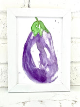 Load image into Gallery viewer, Watercolor Art - Eggplant 5X7
