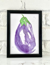 Load image into Gallery viewer, Watercolor Art - Eggplant 5X7

